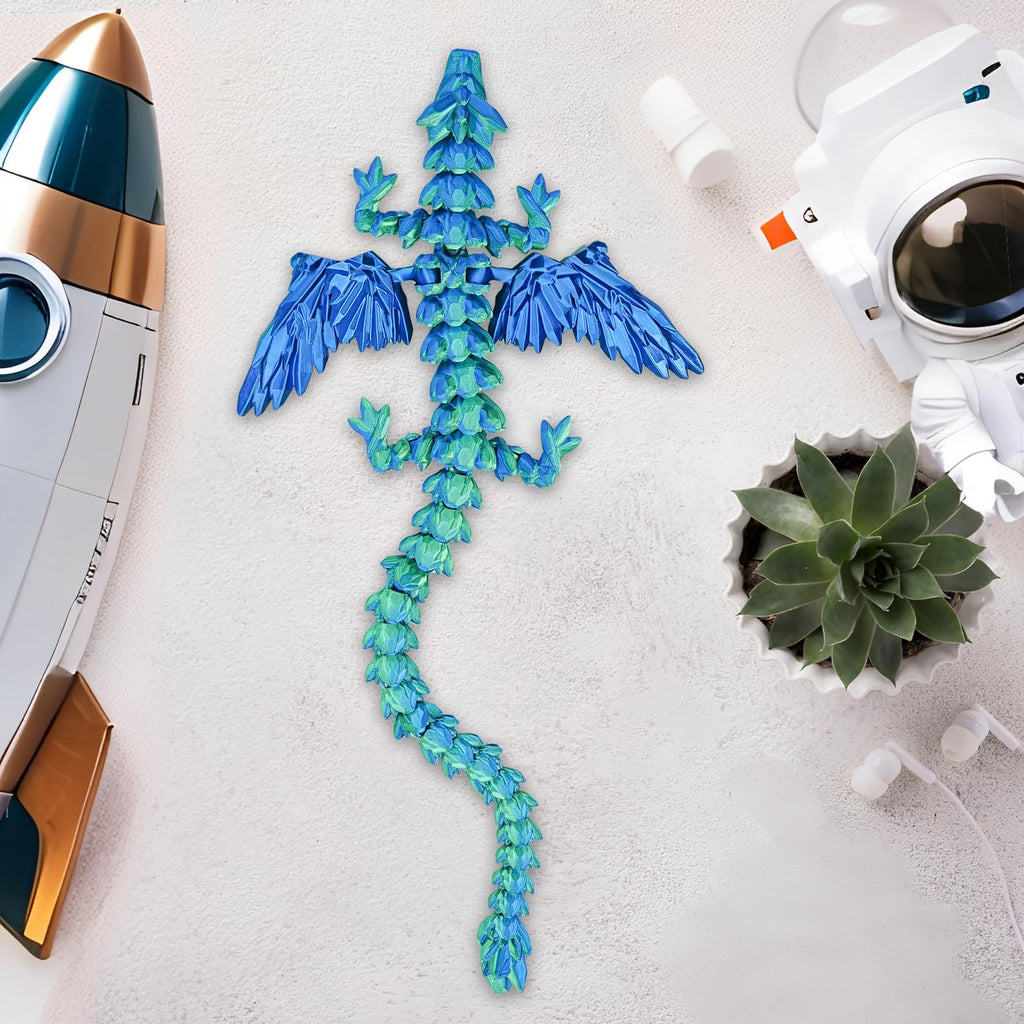 Winged Dragon Inside Surprise Egg Fun Collectible Toy Gift for Kids and Adults, 3D Printed Fantasy Dragon Ideal for Christmas Easter Birthdays and Holiday Decorations (Purple, Medium)