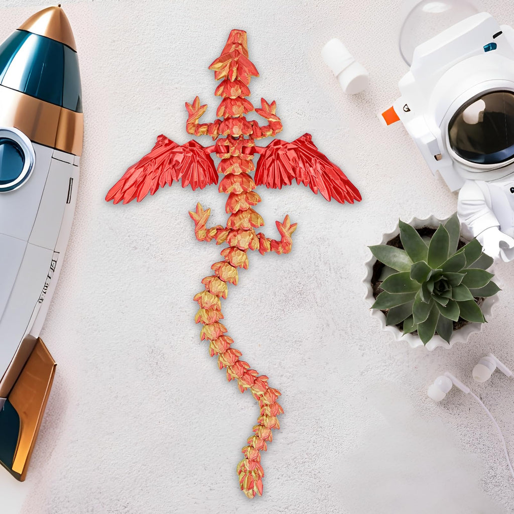 Winged Dragon Inside Surprise Egg Fun Collectible Toy Gift for Kids and Adults, 3D Printed Fantasy Dragon Ideal for Christmas Easter Birthdays and Holiday Decorations (Purple, Medium)